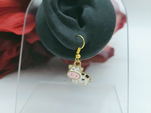 Kuh Ohrringe goldfarben